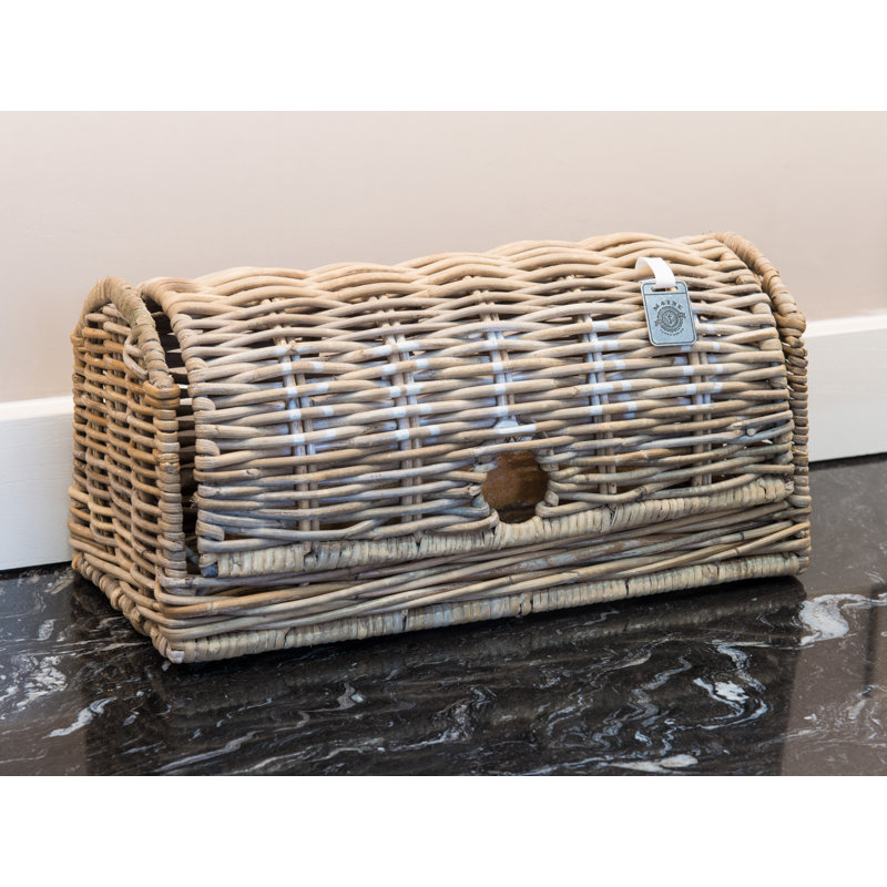 Gracie Oaks Orava Kubu Rattan Bread Box & Reviews Wayfair